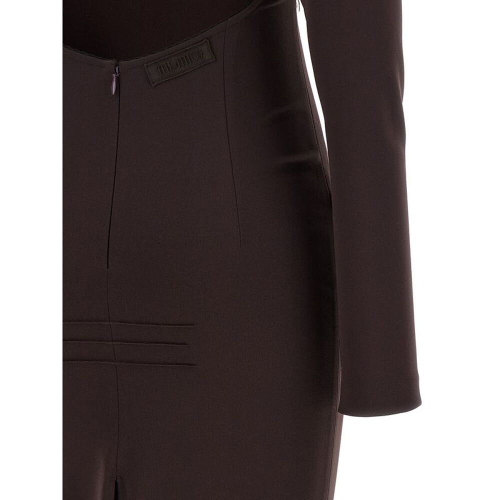 The Attico Brown Viscose Long Women's Dress - Picture 4 of 4